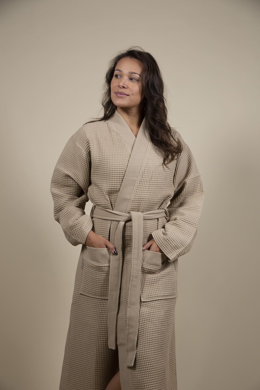 Badjas Dames Kimono Beige