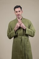 Badjas Heren Kimono Olijf Groen