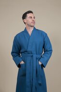 Badjas Heren Kimono Azur Blauw